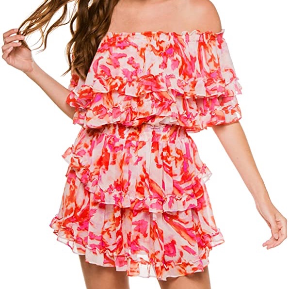 (Xs) Misa Isella Dress Maldive Marble Color